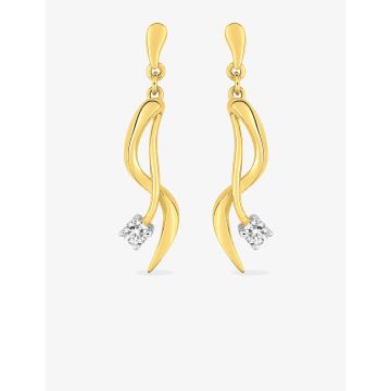 Boucles d'oreilles PENDANTES OXY ZIRCO bicoloreplaqué or