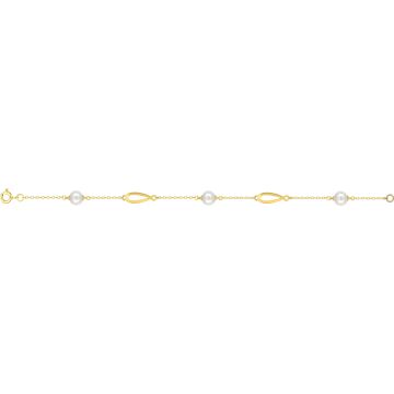 Bracelet perle d'imitation plaqué or