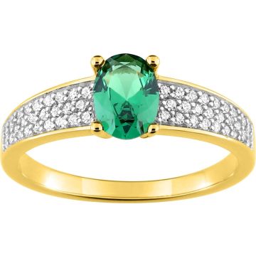 Bague oxyde de ziconium vrt plaqué or