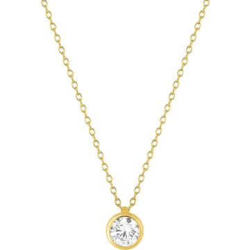 Collier oxyde de ziconium plaqué or