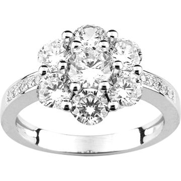 Bague oxyde de ziconium argent 925 rhodié