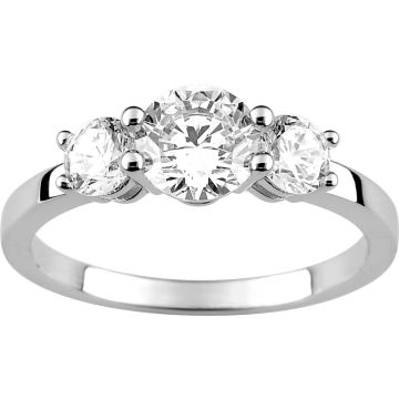 Bague oxyde de ziconium argent 925 rhodié