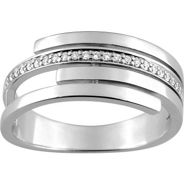Bague oxyde de ziconium argent 925 rhodié