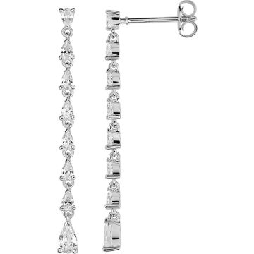 Boucles d'oreilles pdt oxyde de ziconium argent 925 rhodié