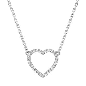 Collier oxyde de ziconium argent 925 rhodié