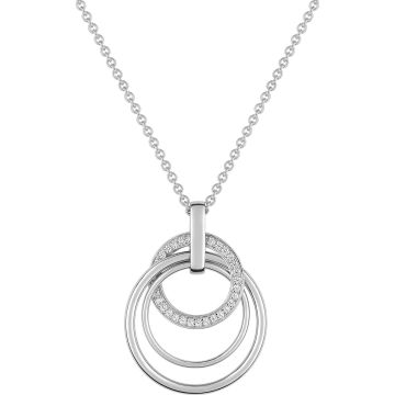 Collier oxyde de ziconium argent 925 rhodié