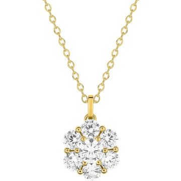 Collier oxyde de zirconium plaqué or