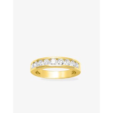Alliance Demi-Tour Diamant 0.82ct Gh-Si Or Jaune