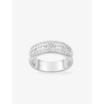 Alliance Demi. 2rg Diamant Blanc Et Noir. 0ct Or75
