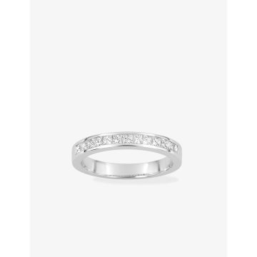 Alliance Demi-Tour Diamant Blanc Et Noir. 70ct Or Blanc