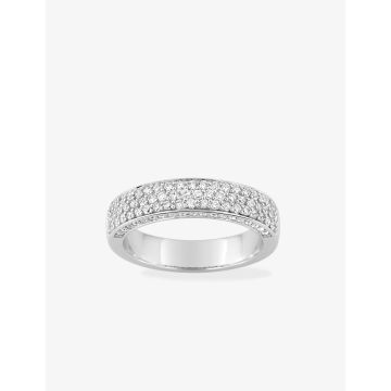 Alliance Pavée. 3rg+Cotés Diamant 0.77ct Or750