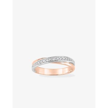 Alliance Contemporaine 3 Diamant 0.03ct Bicolore