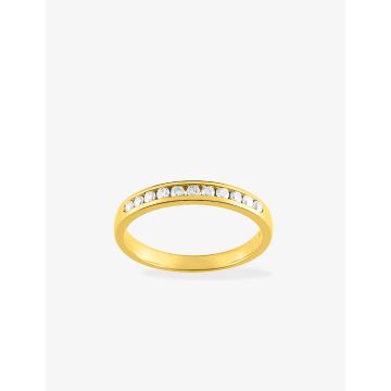 Alliance Demi-Tour 11 Diamant 0.20ct Or Jaune