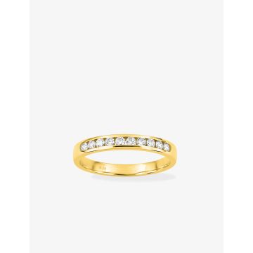 Alliance Demi-Tour 10 Diamant 0.25ct Or Jaune