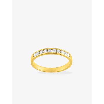 Alliance Demi-Tour Diamant 0.25ct Gh-P1p2 Or Jaune