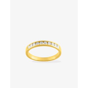 Alliance Demi-Tour 10 Diamant 0.30ct Or Jaune