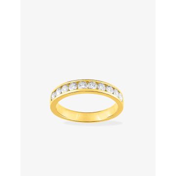 Alliance Demi-Tour 10 Diamant 0.60ct Or Jaune