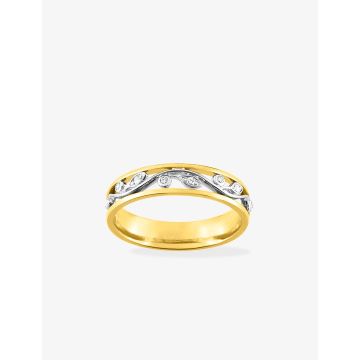 Alliance Ruban 8 Diamant 0.06ct Bicolore