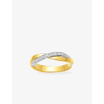 Alliance Croisée 13 Diamant 0.12ct Bicolore