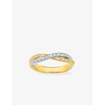 Alliance Croisée 27 Diamant 0.243ct Bicolore