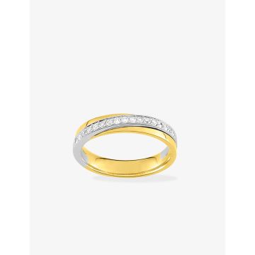 Alliance Croisée 17 Diamant 0.18ct Bicolore