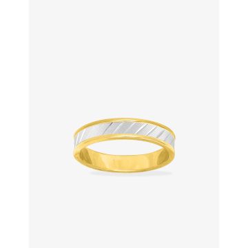 Alliance Diamantee Jaune + Gris Or375