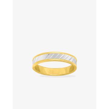 Alliance Diamantee Jaune + Gris Or375