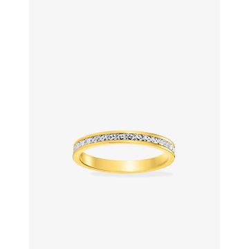 Alliance Diamantee Jaune + Gris Or375