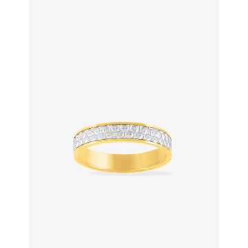 Alliance Diamantee Jaune + Gris Or375