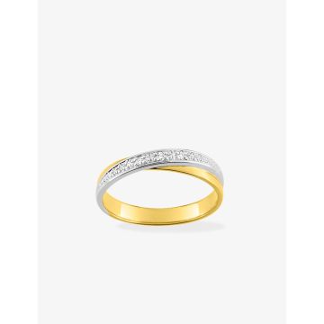 Alliance Trilogie Diamant 0.03ct Bicolore