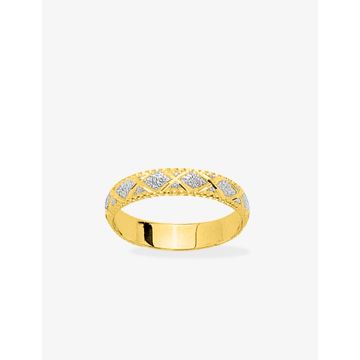 Alliance Fantaisie Or 9ct Bicolore