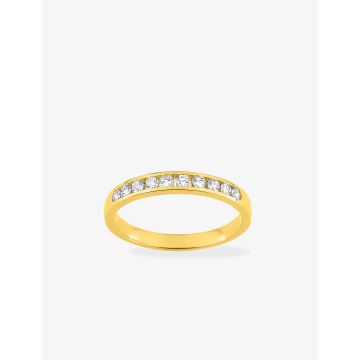 Alliance Demi-Tour 10 Diamant 0.30ct Or Jaune