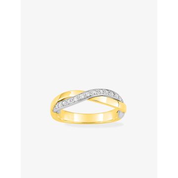 Alliance Croisée 13 Diamant 0.12ct Bicolore