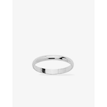 Alliance demi-jonc 2,5mm or blanc