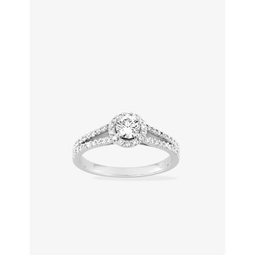 Bague Solitaire Acc. Gris 0,60ct